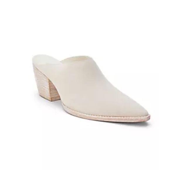 Matisse Cammy Suede Cream Ecru Mules